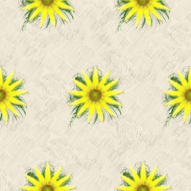 Arka planda çiçekler olan kusursuz desen