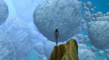 Sahilde güzel taşlar