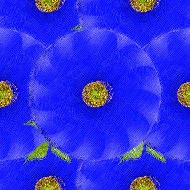 Arka planda çiçekler olan kusursuz desen