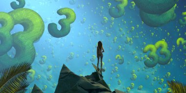 metin için alanı olan soyut kavramsal yaratıcı arkaplan 