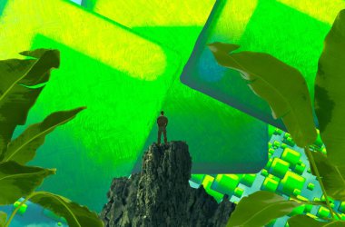 Yeşil yapraklı soyut arkaplan