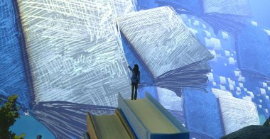 mavi bir gökyüzü modern tarzı