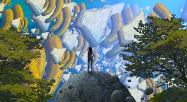 metin için alanı olan soyut kavramsal yaratıcı arkaplan 