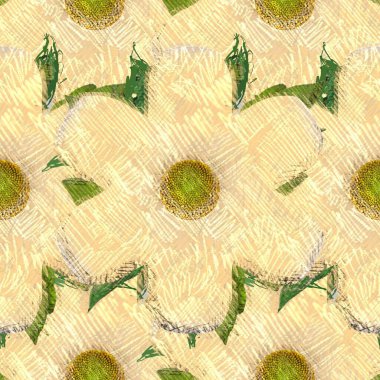 Arka planda çiçekler olan kusursuz desen