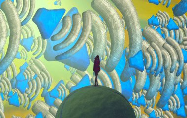 metin için alanı olan soyut kavramsal yaratıcı arkaplan 