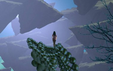 Genç adam dağlarda