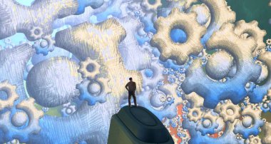 boşluklu soyut fraktal arkaplan