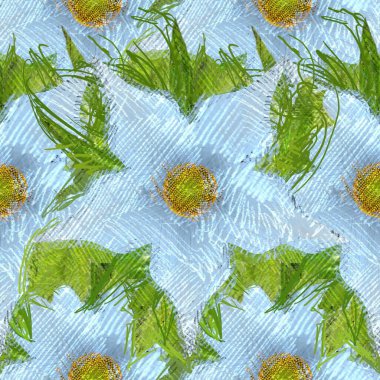 Arka planda çiçekler olan kusursuz desen