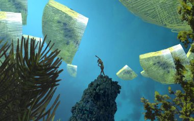 Tropikal yeşil ağaç