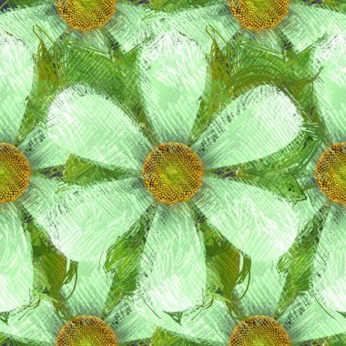 Arka planda çiçekler olan kusursuz desen