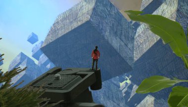 parkta bir dizüstü bilgisayar