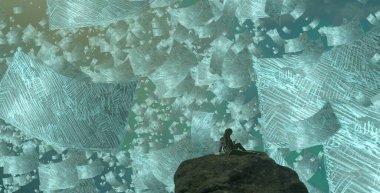 metin için alanı olan soyut kavramsal yaratıcı arkaplan 