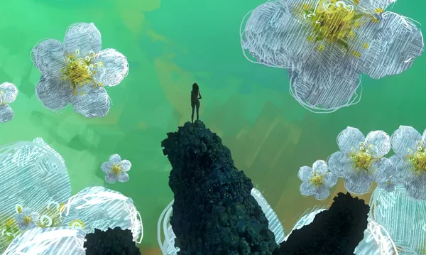 metin için alanı olan soyut kavramsal yaratıcı arkaplan 