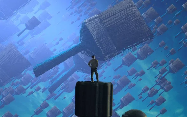 Bir ağaç ile soyut arkaplan