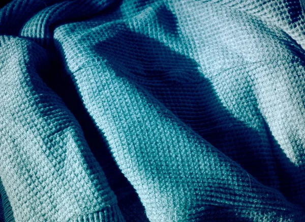 Textura Tela Azul Fondo —  Fotos de Stock