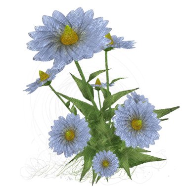 beyaz zemin üzerine suluboya çiçek