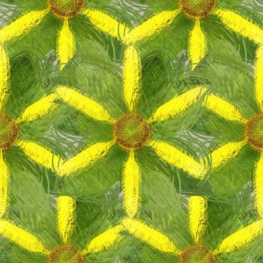 Arka planda çiçekler olan kusursuz desen