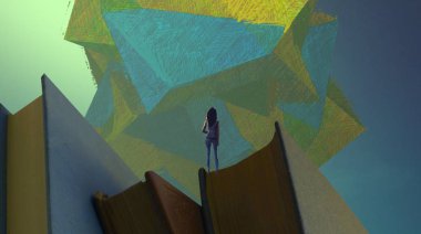 ahşap arka plan üzerinde kağıt bayrak