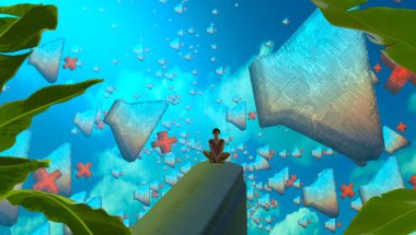 havuzda noel ağacı