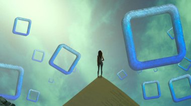 metin için alanı olan soyut kavramsal yaratıcı arkaplan 