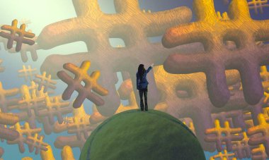 sarı soyut illüstrasyon