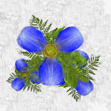 Arka planda çiçekler olan kusursuz desen