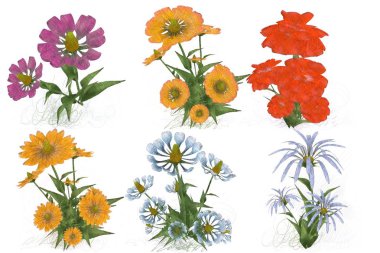 Çiçeklerle kusursuz desen