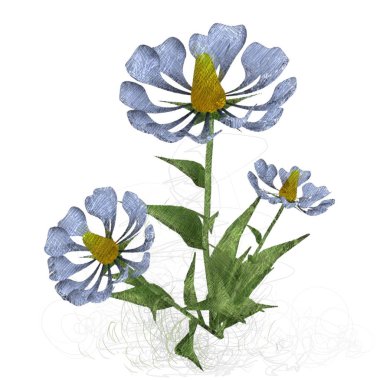 beyaz zemin üzerine suluboya çiçek