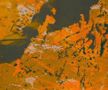 Metin için yeri olan boya lekeleriyle soyut arkaplan