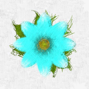 Beyaz arkaplanda güzel bir çiçek