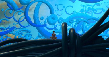 Güneşli modern arkaplan