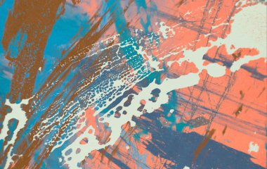 Metin için yeri olan boya lekeleriyle soyut arkaplan