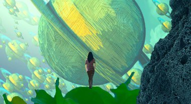 boşluklu soyut fraktal arkaplan