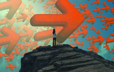 sahilde kırmızı boya