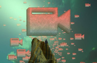 kopya alanı ile arka plan için sanatsal renkli illüstrasyon