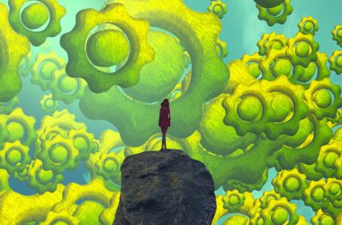 yeşil bir arka plan üzerinde güzel fil