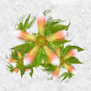 Beyaz arkaplanda kırmızı yapraklar