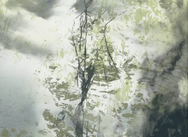 Arkaplanda soyut renkli lekeler