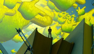 yeşil yaprakları ile sonbahar arka plan