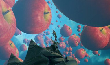 boşluk ile soyut kırmızı arka plan