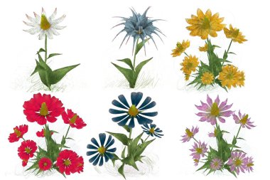 Çiçeklerle kusursuz desen