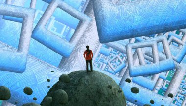 Katta çalışan kadın