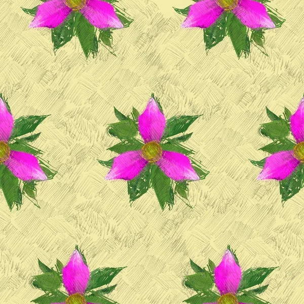 花を背景にしたシームレスなパターン — ストック写真