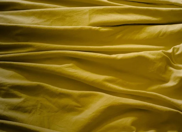 Yellow Smooth Silk Background Texture — Stock Photo, Image