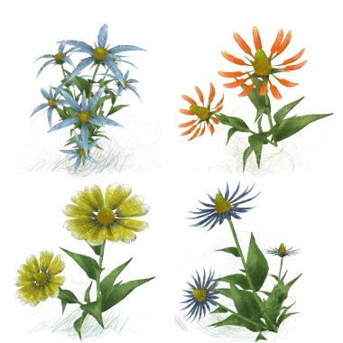 Çiçeklerle kusursuz desen