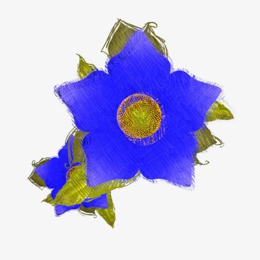 Eskipli arka planda dağınık grungy çiçekler