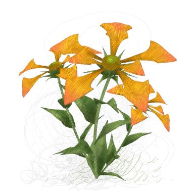 İle güzel suluboya çiçek yaprakları