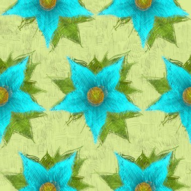 Arka planda çiçekler olan kusursuz desen