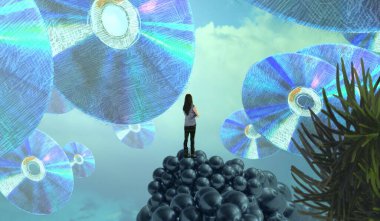 boşluklu soyut fraktal arkaplan