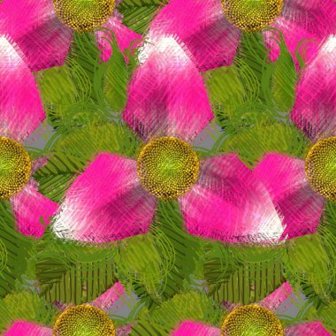 Arka planda çiçekler olan kusursuz desen